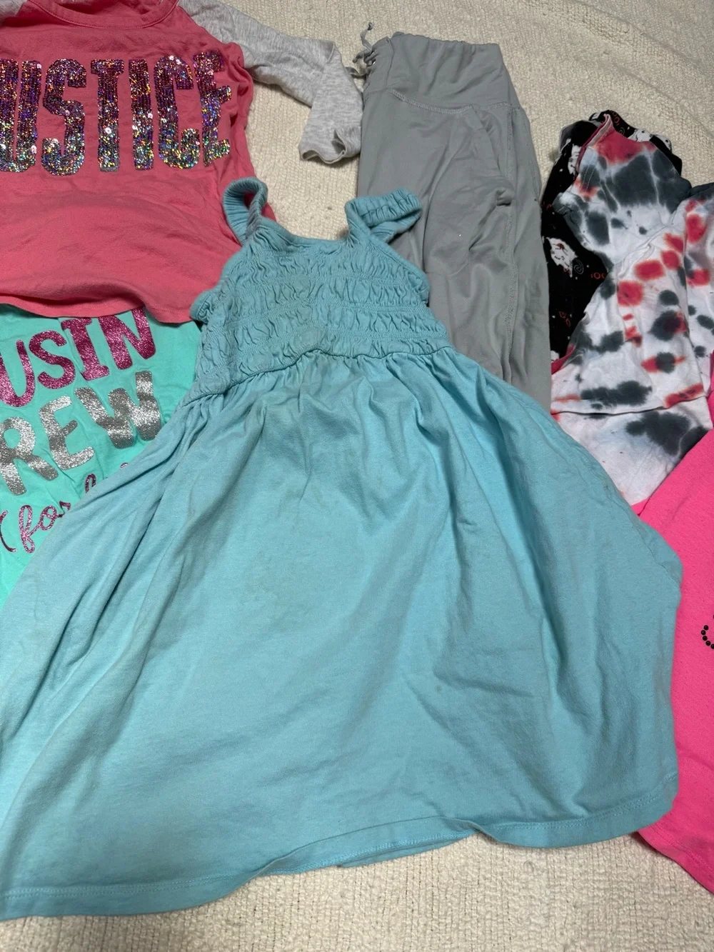 Bundle of 7 items: mixed brands size Medium (7-8) tops and bottoms